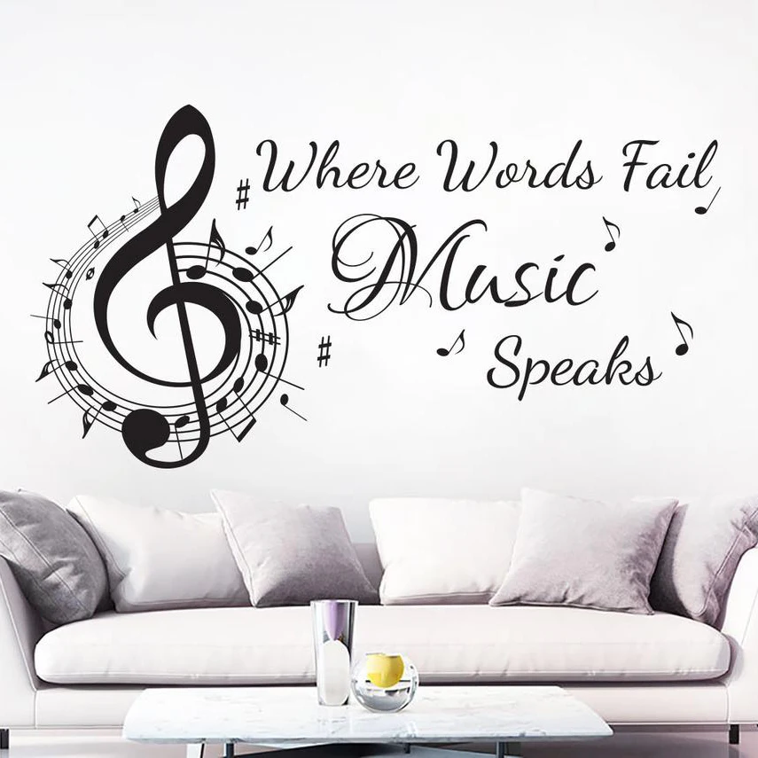 Musical Instruments List - Music Notes Wall Decal Where Words