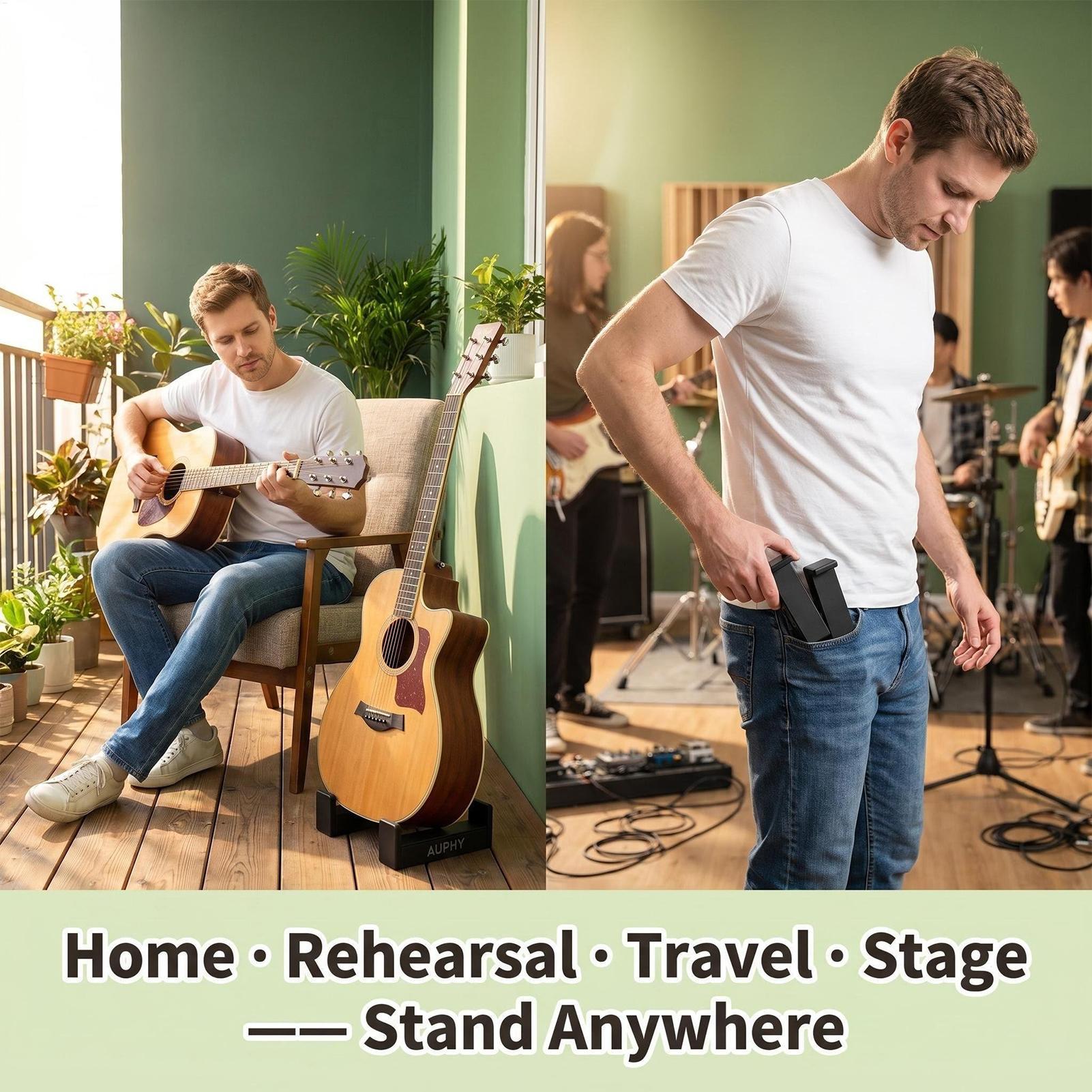 Musical Instrument Banjo - Acoustic Guitar Stand Portable Display Shelf