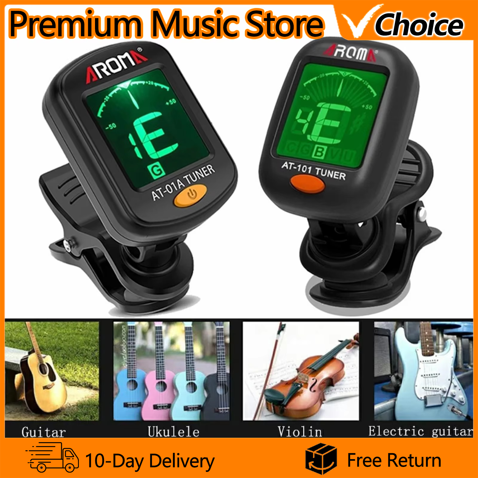 Musical Instrument In English - IRIN Guitar Tuner AT-01A/101 Foldable Rotatable