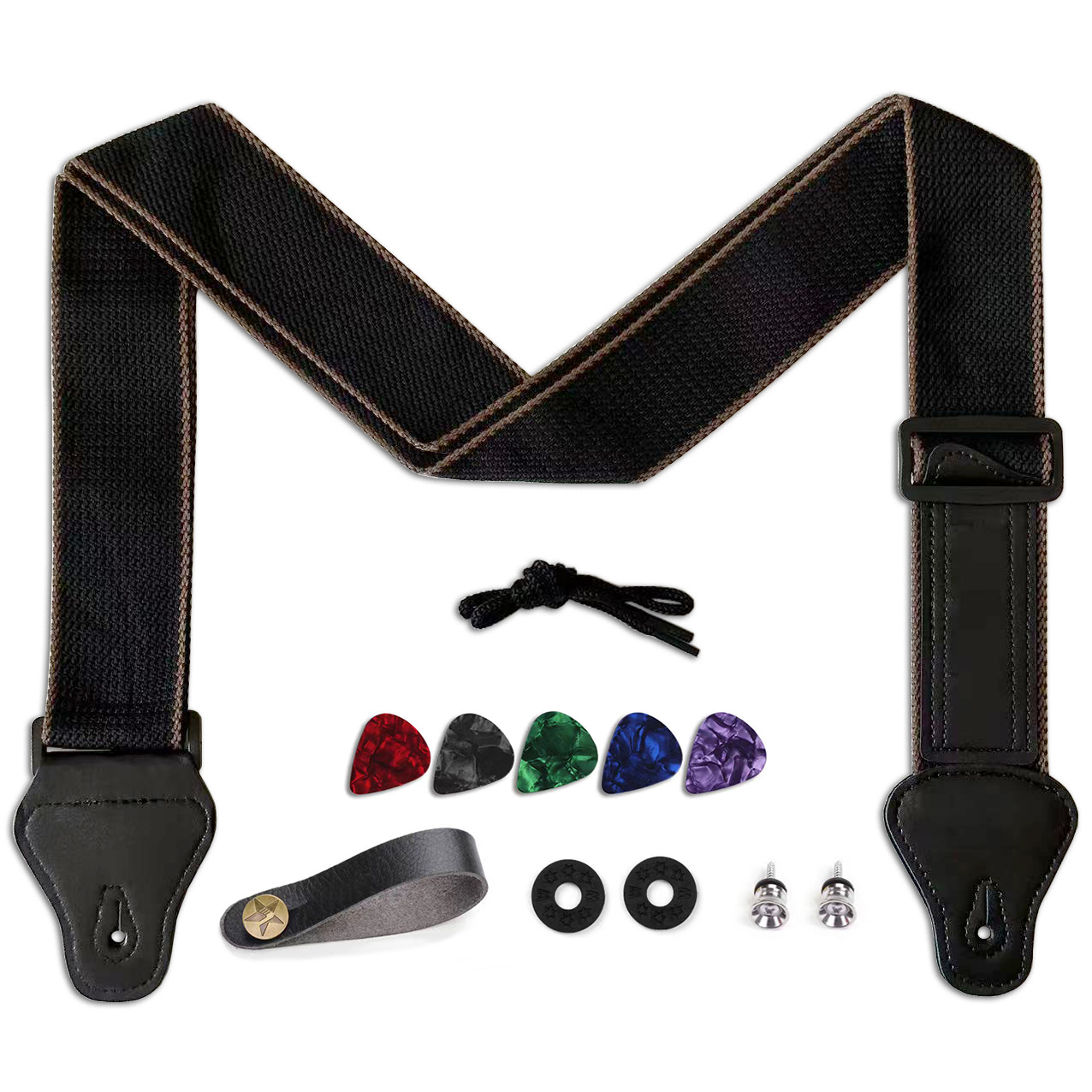 Musical Instrument In English - 11Pcs Guitar Strap for Acoustic /