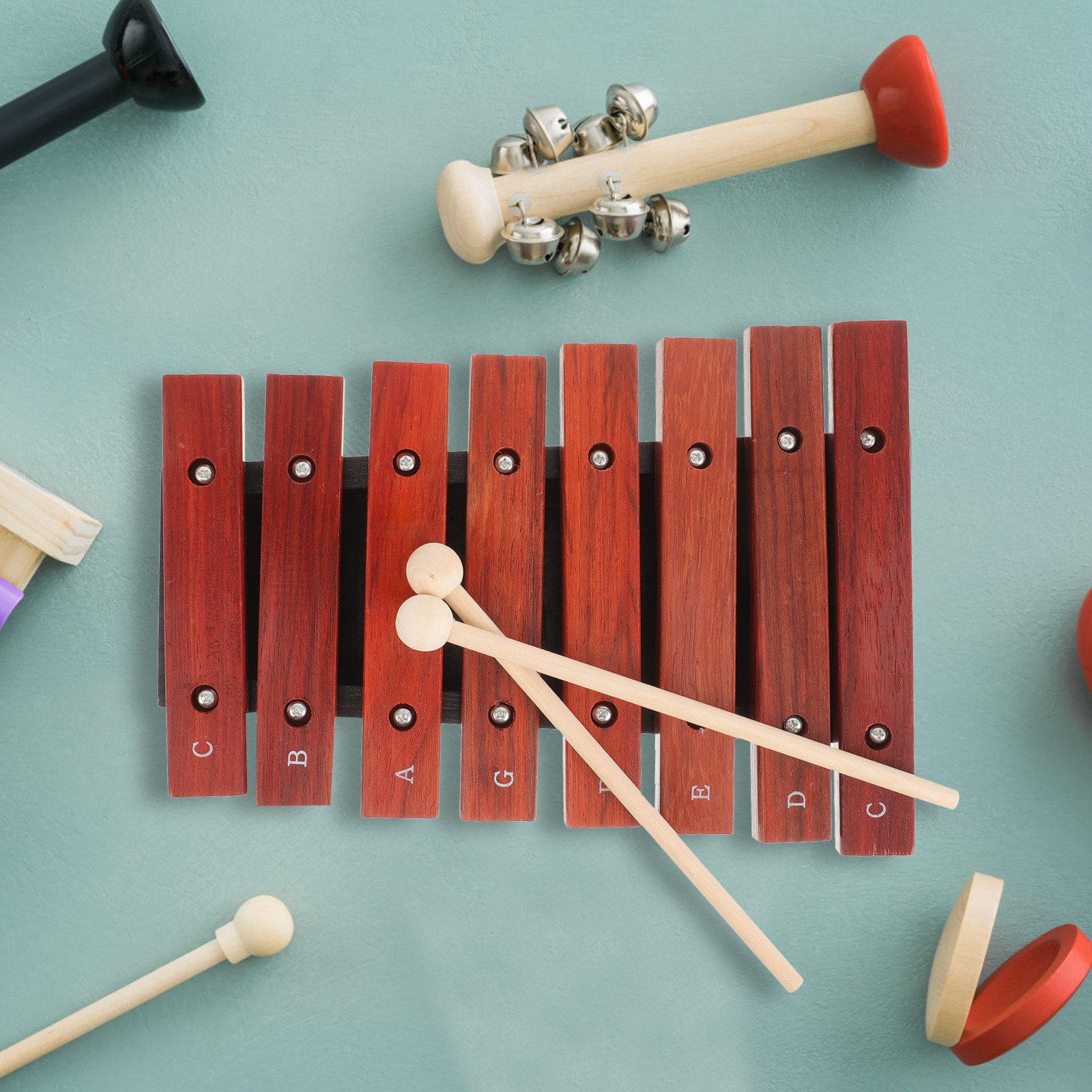 Musical Instrument Mallet - 8 Note Wooden Xylophone for Beginner