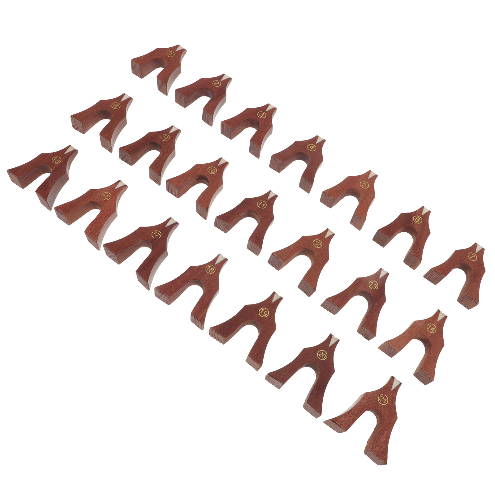 Musical Instrument Guzheng - 21Pcs Guzheng Bridges High Quality Brown