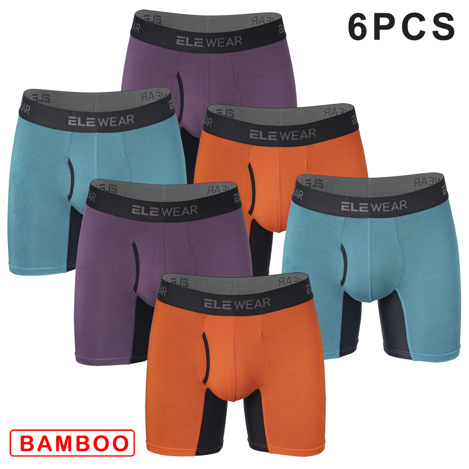 Didgeridoo Bamboo - 6 pcs Bamboo Men Underwear With