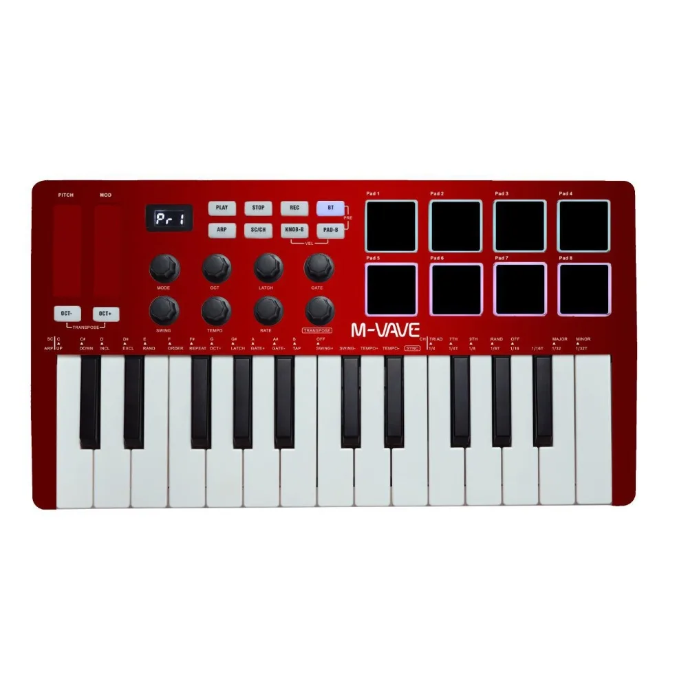 Musical Instruments Names - M-VAVE MIDI 25-Key USB MIDI Keyboard