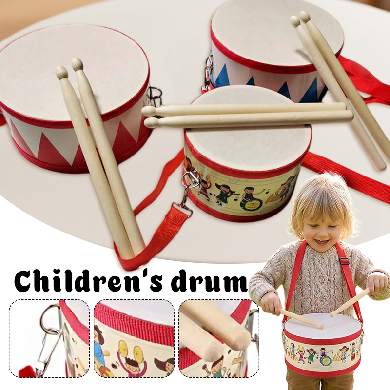 Musical Instrument For Toddlers - Wooden Drum Toy Kids Musical Instrument