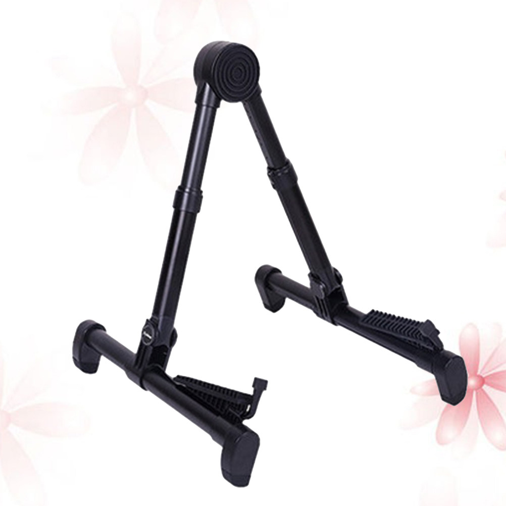 Musical Instrument Banjo - Black Foldable Guitar Stand Holder Rack
