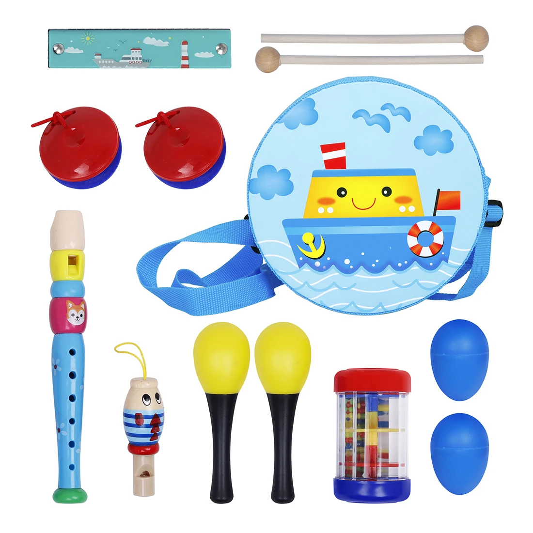Orff Musical Instruments 8 Pcs - مراجعة Musical Instrument For Toddlers وسعره