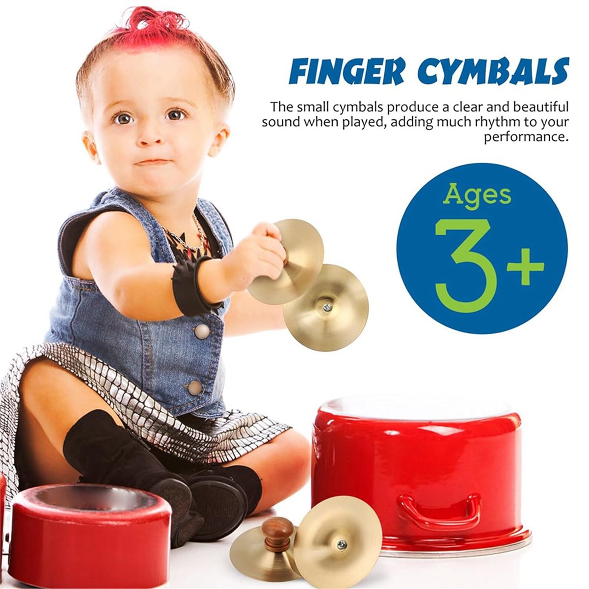 1 Pair Finger Cymbals 7cm/2.75 - مراجعة Musical Instrument Drum وسعره