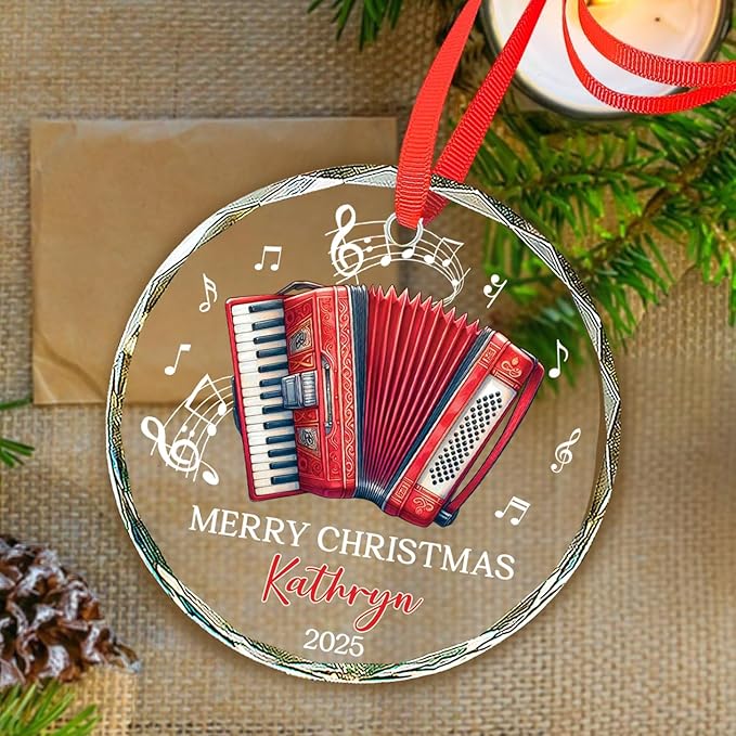 Accordion Lover Christmas Orna - مراجعة Musical Instruments Names وسعره