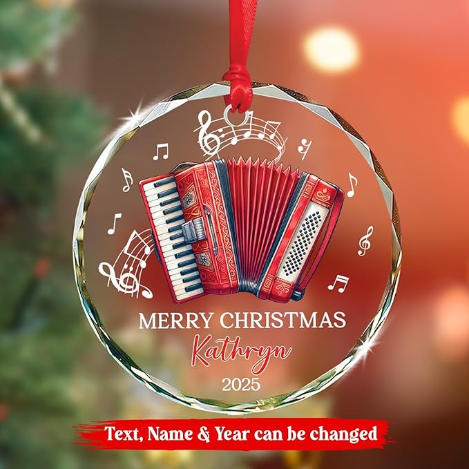 Accordion Lover Christmas Orna - مراجعة Musical Instruments Names وسعره