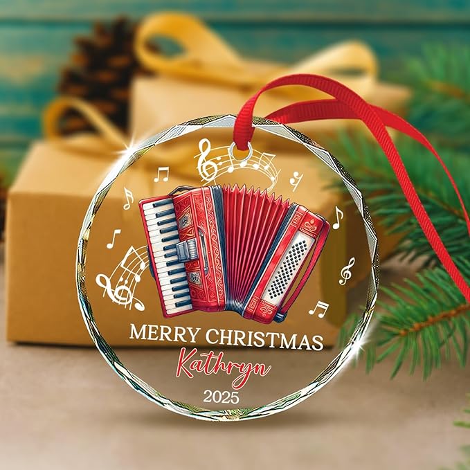 Accordion Lover Christmas Orna - مراجعة Musical Instruments Names وسعره