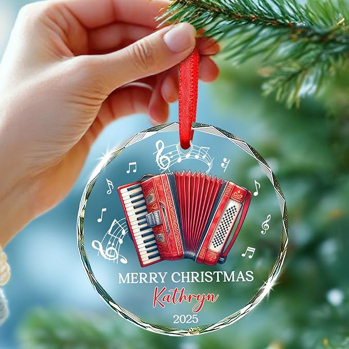 Accordion Lover Christmas Orna - مراجعة Musical Instruments Names وسعره
