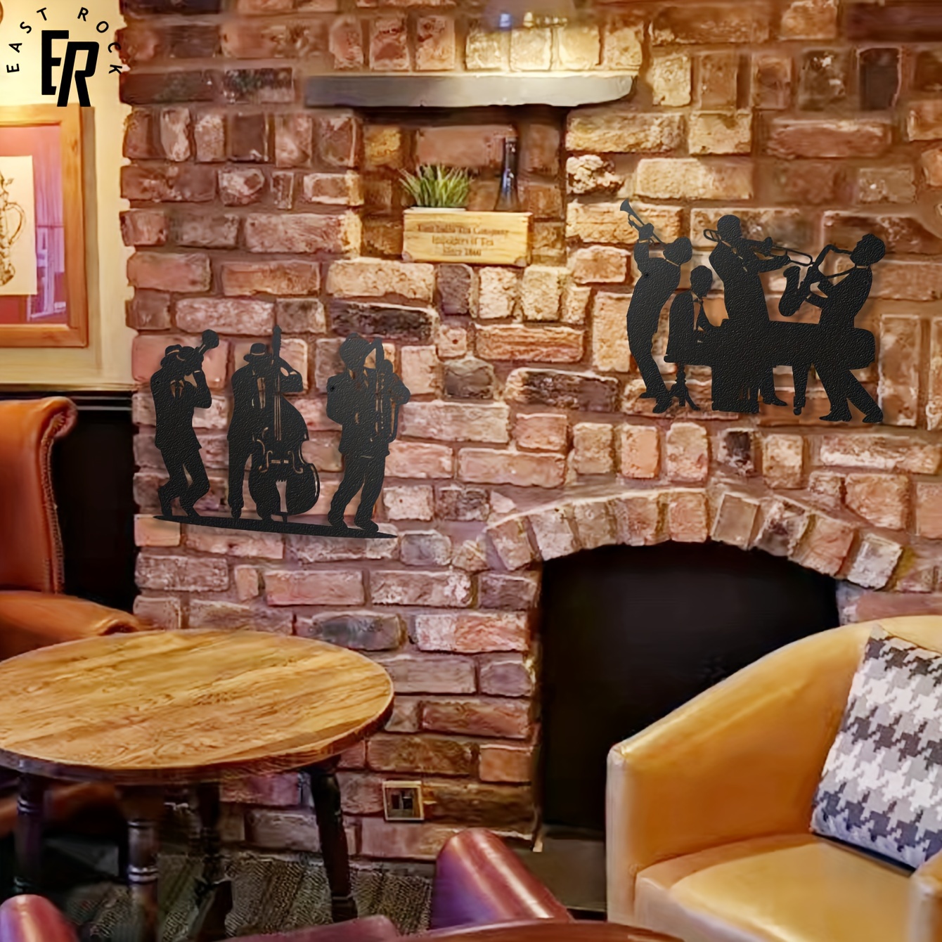 Metal Musician Silhouette Wall - مراجعة Musical Instrument Logo وسعره