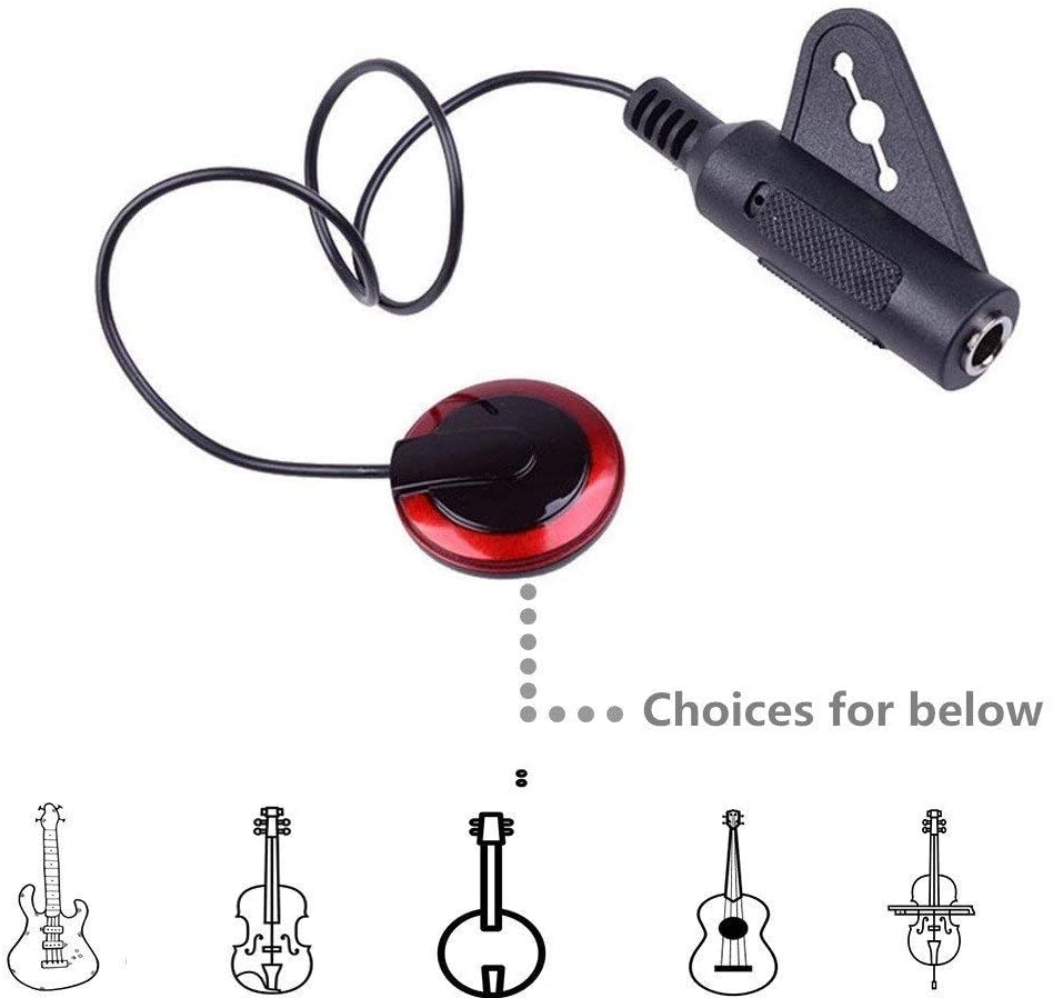 1Pcs Piezo Contact Microphone  - مراجعة Musical Instrument Banjo وسعره