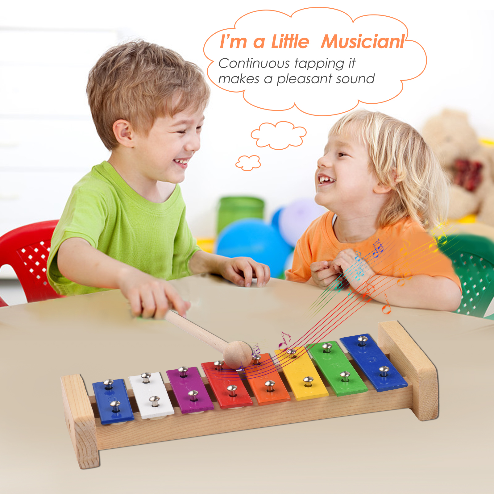 8 Keys Compact Size Xylophone  - مراجعة Musical Instrument Mallet وسعره