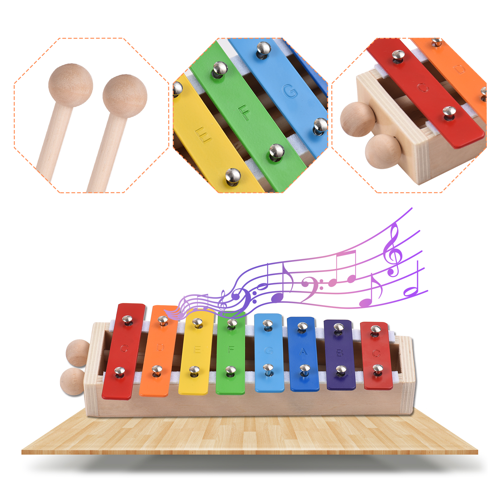 8 Keys Compact Size Xylophone  - مراجعة Musical Instrument Mallet وسعره