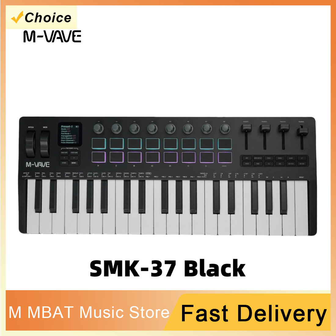 M-VAVE SMK 37 PRO 37 Key RGB M - مراجعة Musical Instrument Drum وسعره