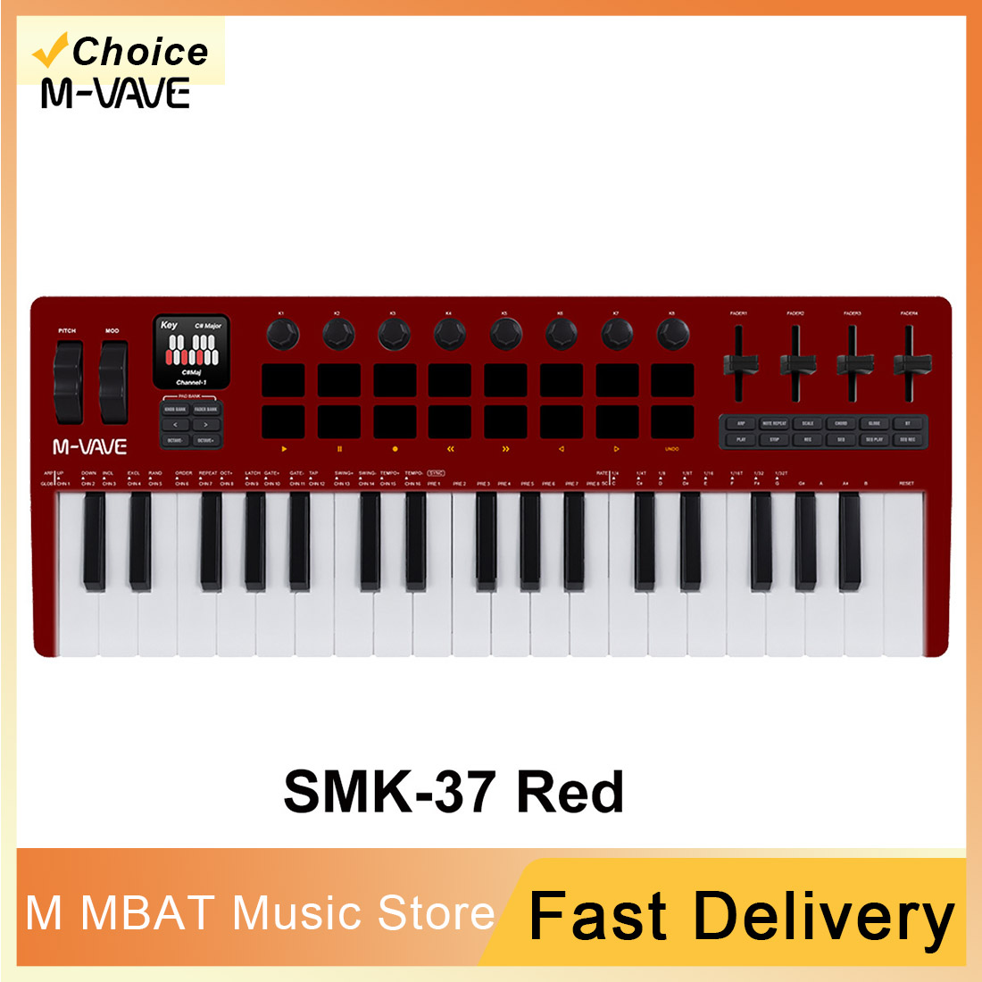 M-VAVE SMK 37 PRO 37 Key RGB M - مراجعة Musical Instrument Drum وسعره