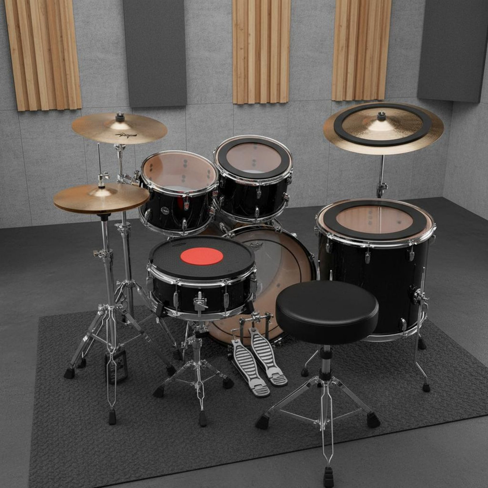 Rubber Drum and Cymbal Mutes N - مراجعة Musical Instrument Drum وسعره