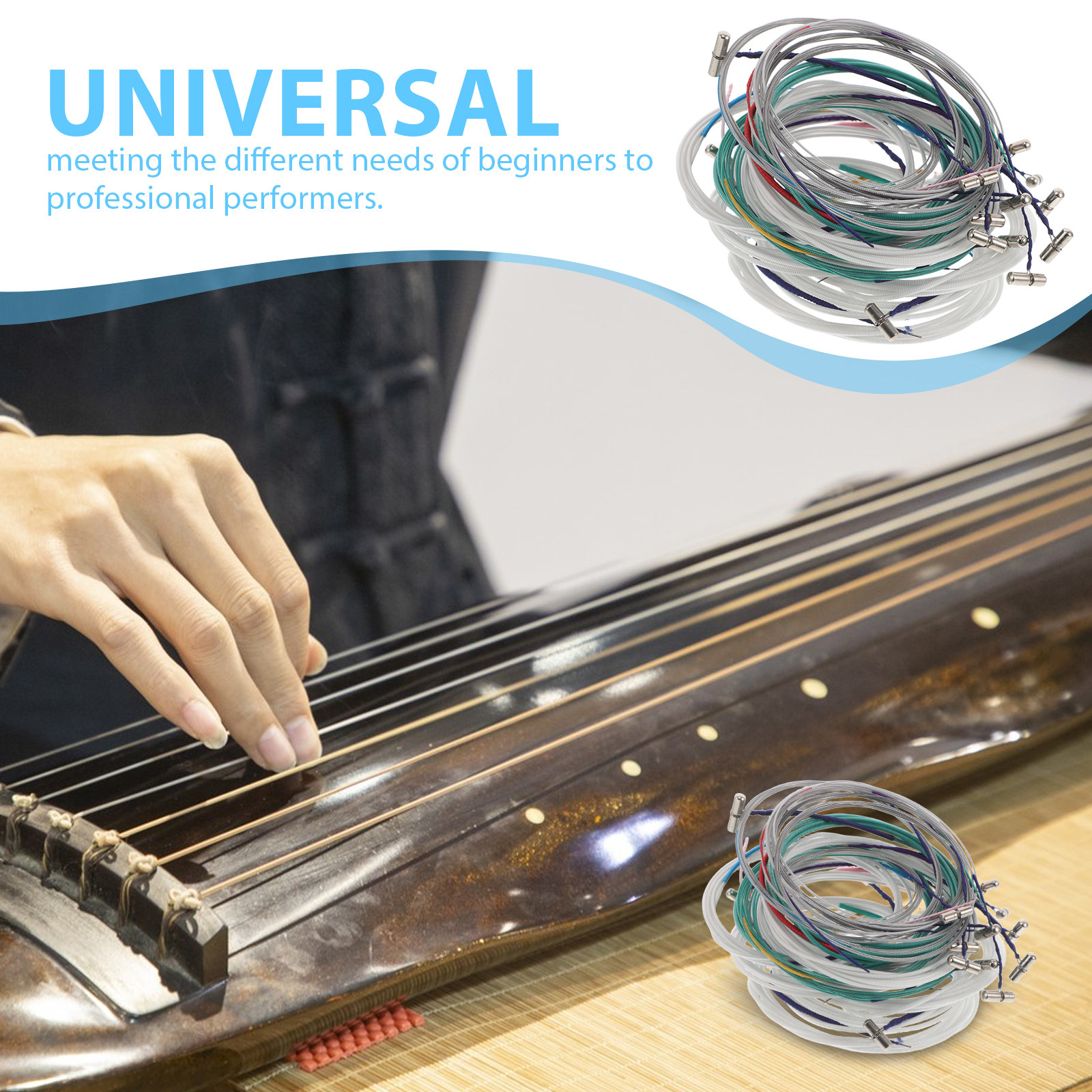 21Pcs Guzheng Strings Chinese  - مراجعة Musical Instrument Guzheng وسعره