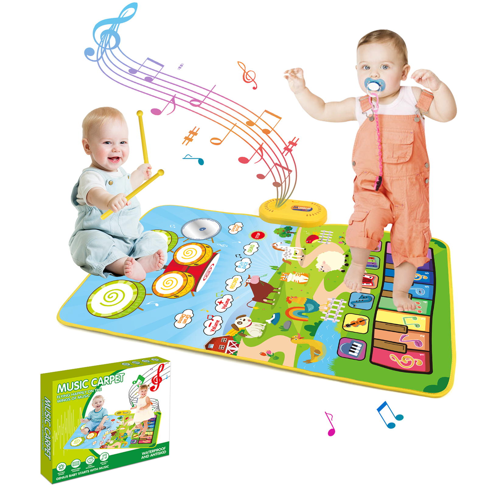 80x50cm Toddler Musical Piano  - مراجعة Musical Instruments Names وسعره