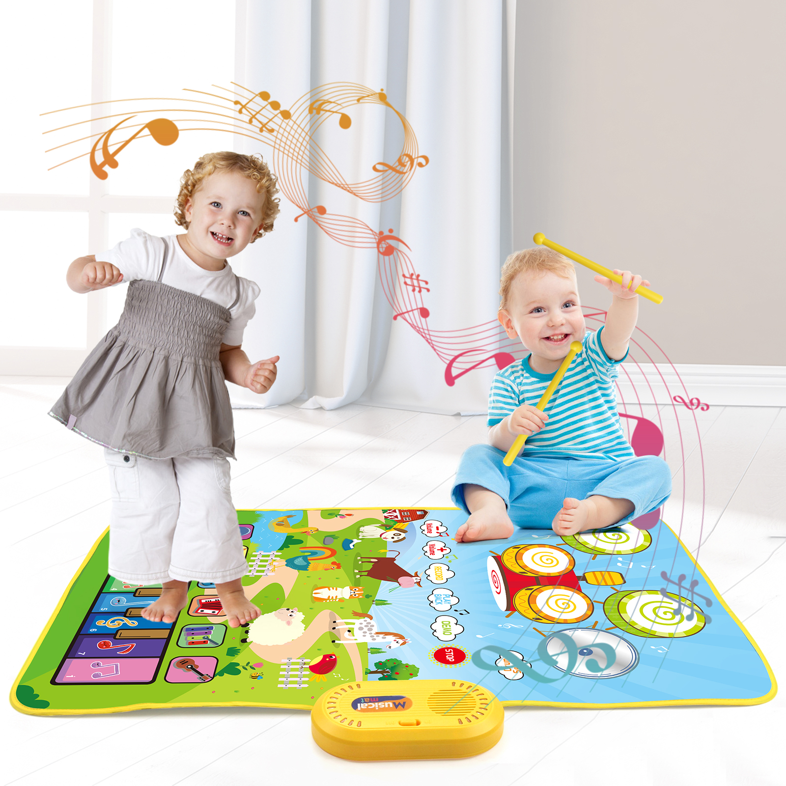 80x50cm Toddler Musical Piano  - مراجعة Musical Instruments Names وسعره
