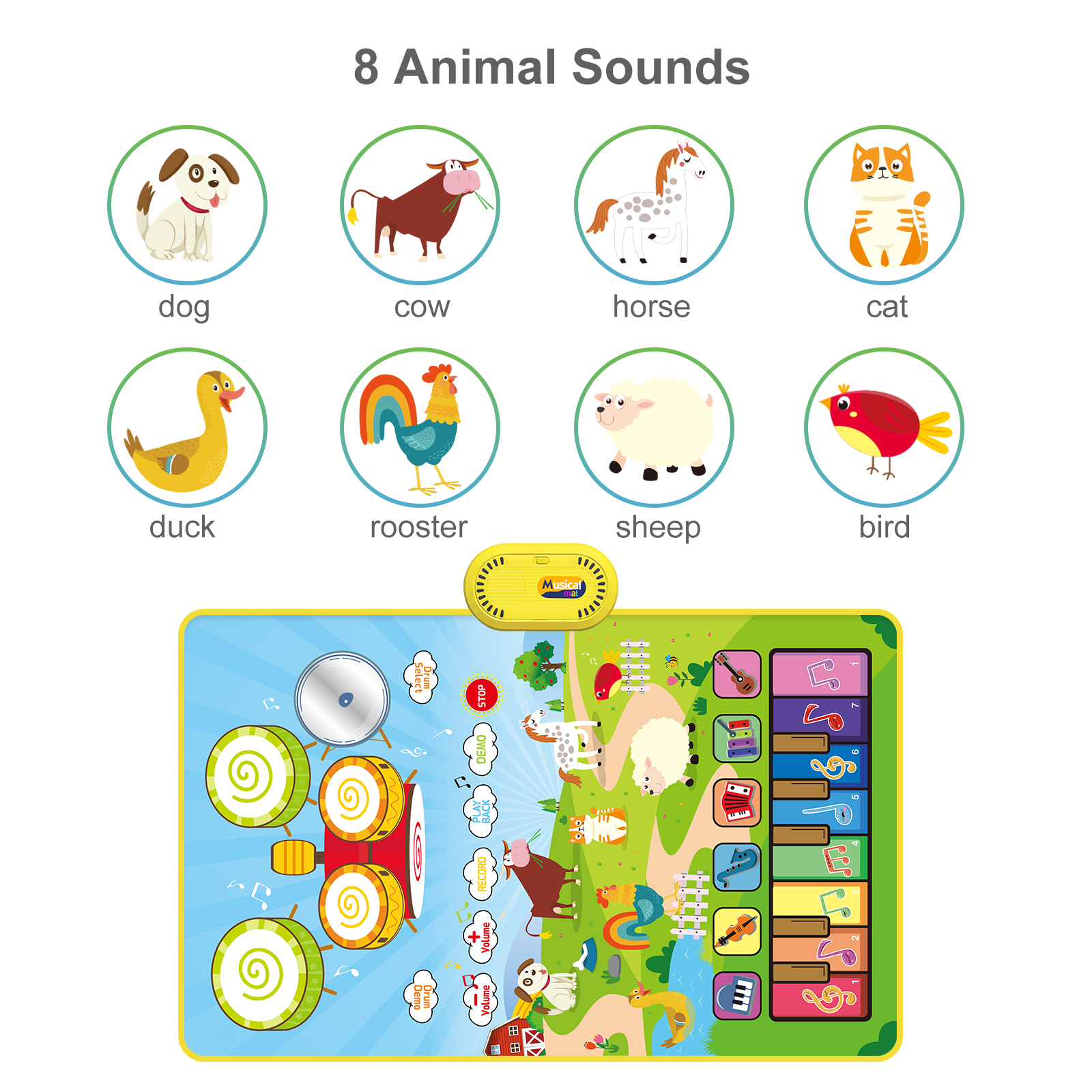 80x50cm Toddler Musical Piano  - مراجعة Musical Instruments Names وسعره