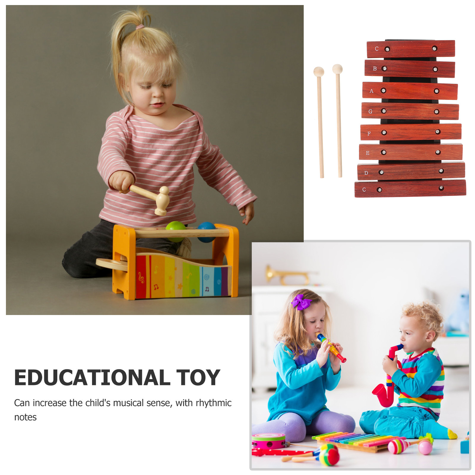 8 Note Wooden Xylophone for Be - مراجعة Musical Instrument Mallet وسعره