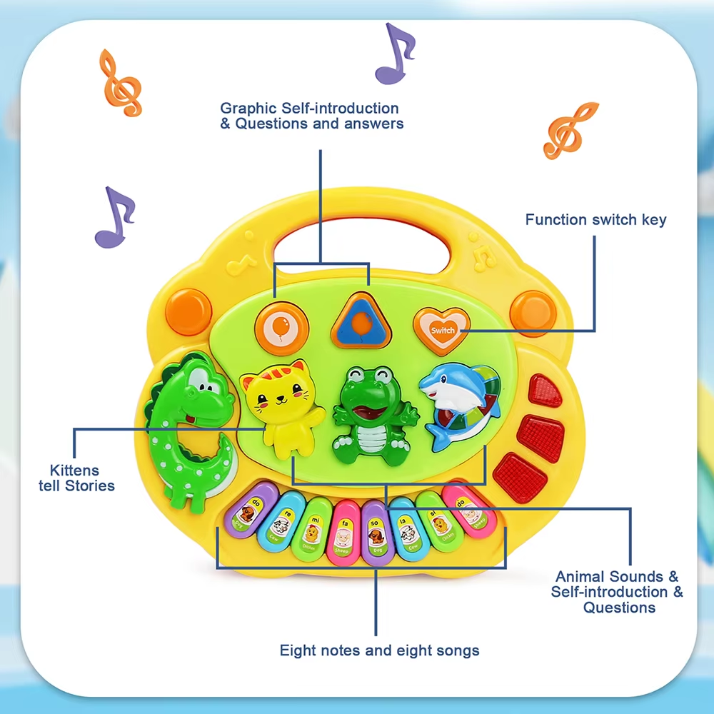 Kids Cartoon Piano Keyboard Ga - مراجعة Musical Instruments Names وسعره