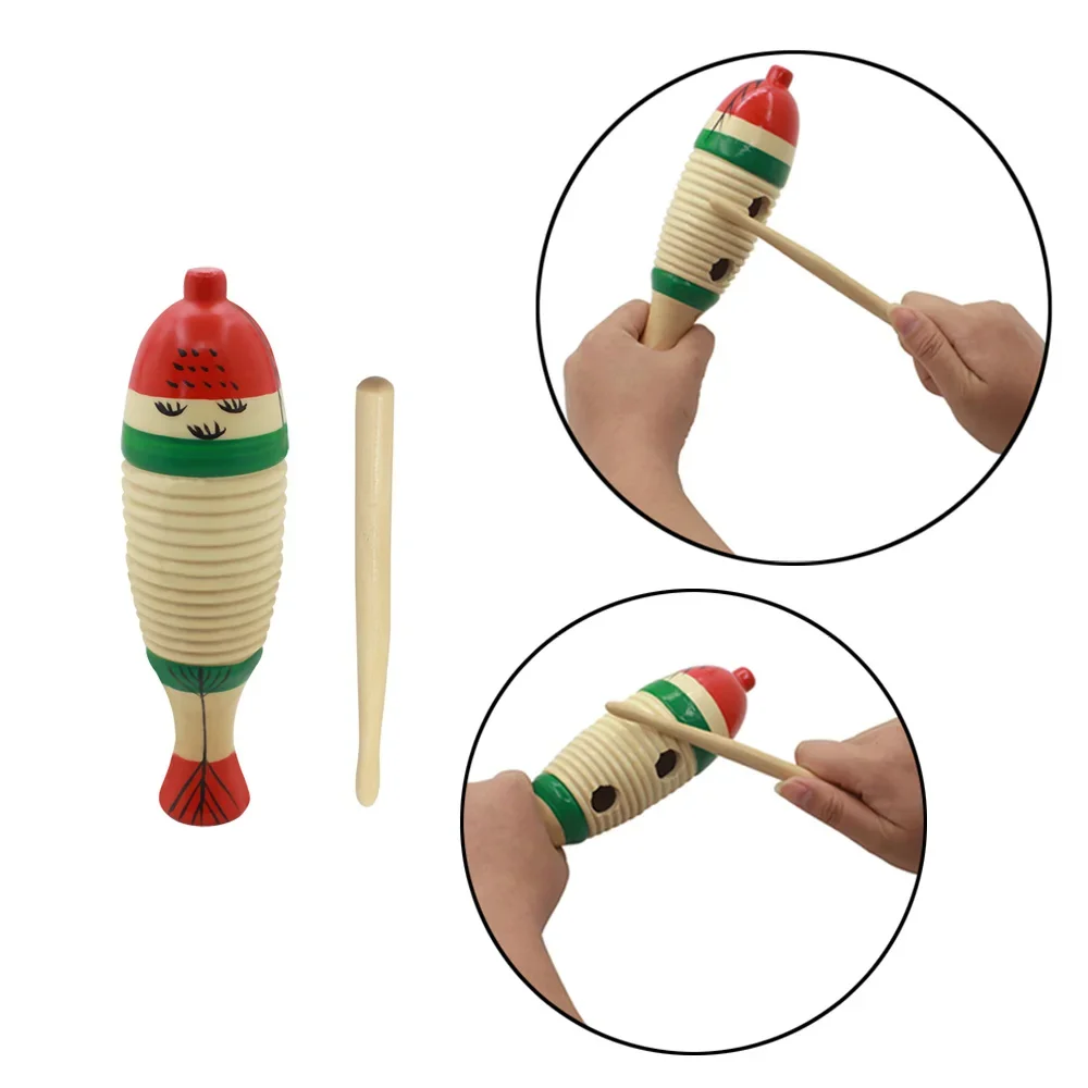 Wooden Fish Musical Toy Orff P - مراجعة Musical Instrument For Toddlers وسعره