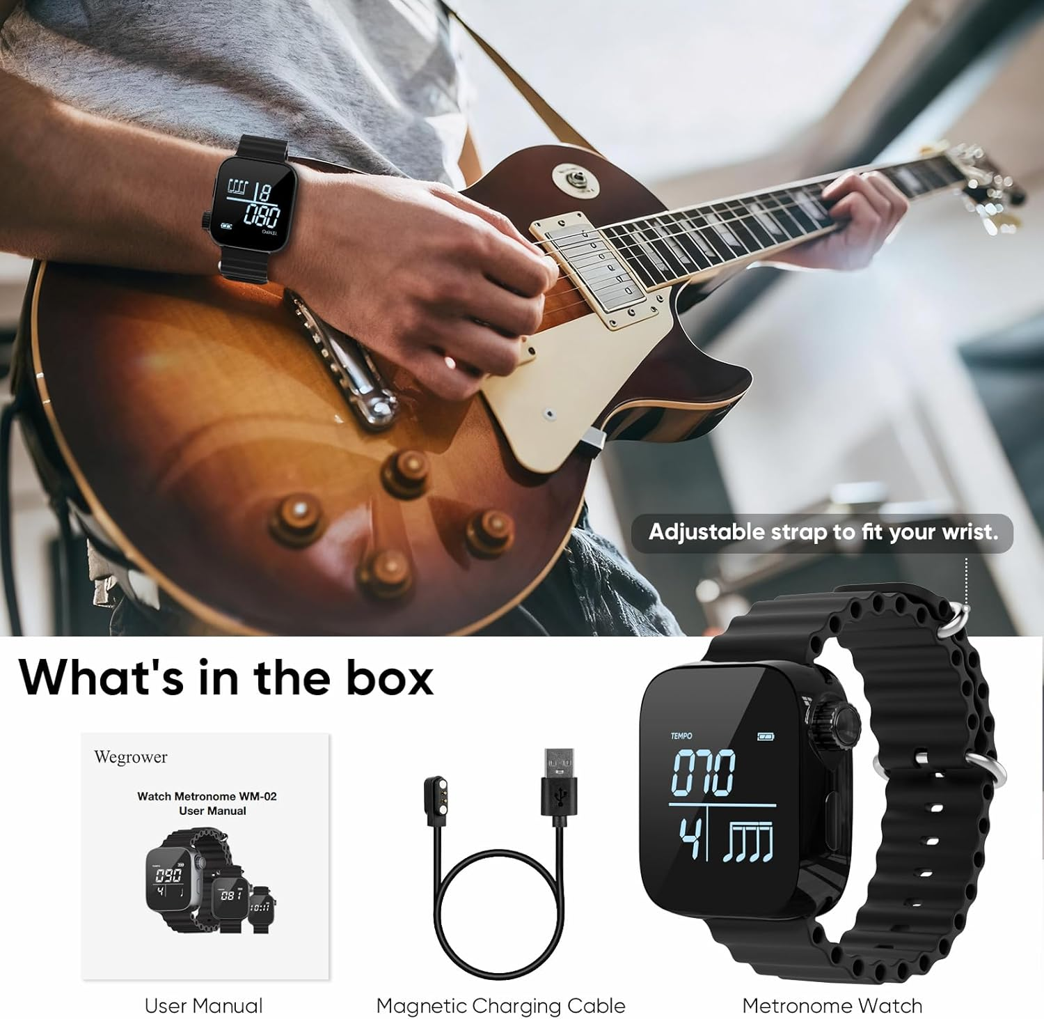Wearable Vibrating Metronome 4 - مراجعة Musical Instrument Drum وسعره