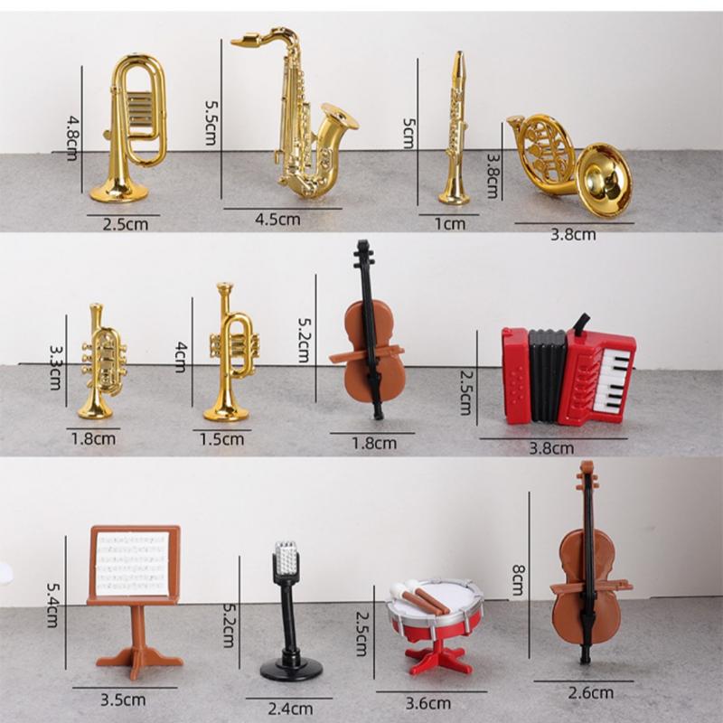 1Set Home Decor Toy 1:12 Dollh - مراجعة Musical Instrument Project وسعره