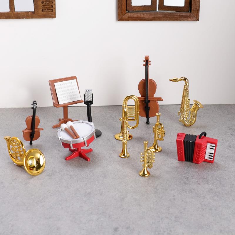 1Set Home Decor Toy 1:12 Dollh - مراجعة Musical Instrument Project وسعره