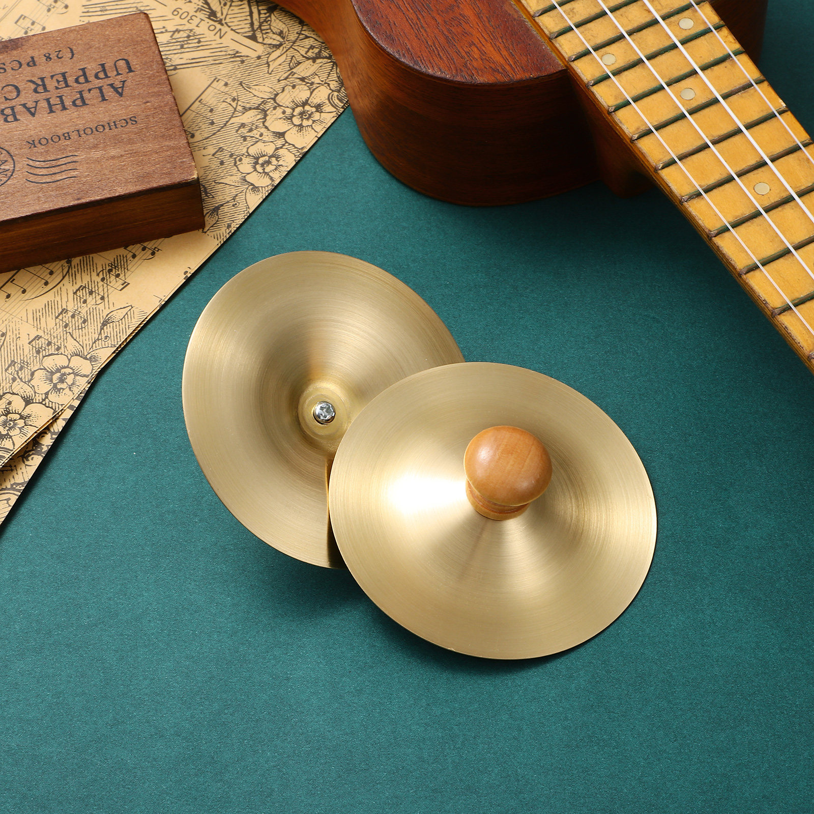 2Pcs Copper Finger Cymbals Sma - مراجعة Musical Instrument Percussion وسعره