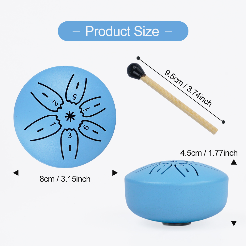 Portable Mini Steel Tongue Dru - مراجعة Musical Instrument Drum وسعره