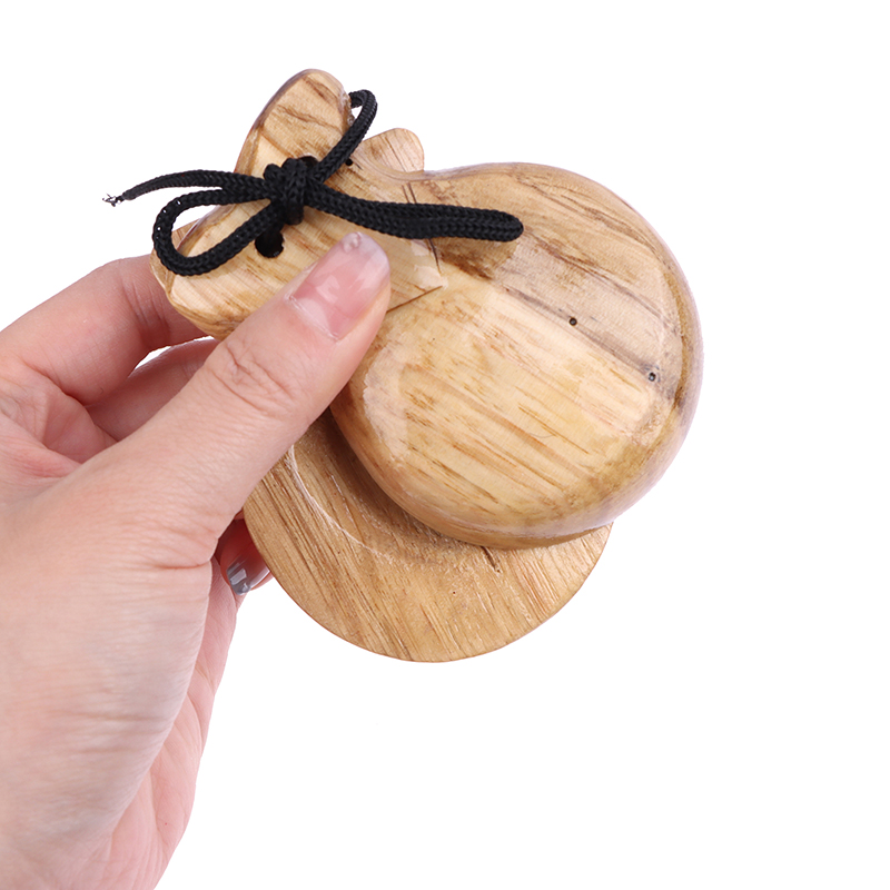2Pcs Wooden Spanish Castanets  - مراجعة Musical Instrument For Toddlers وسعره