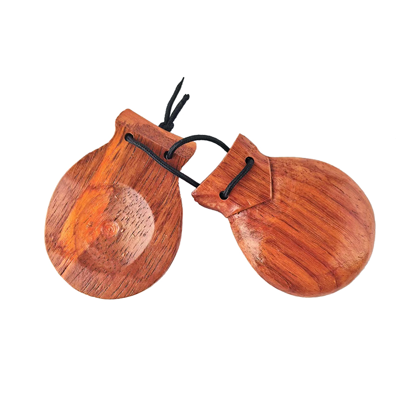 2Pcs Wooden Spanish Castanets  - مراجعة Musical Instrument For Toddlers وسعره