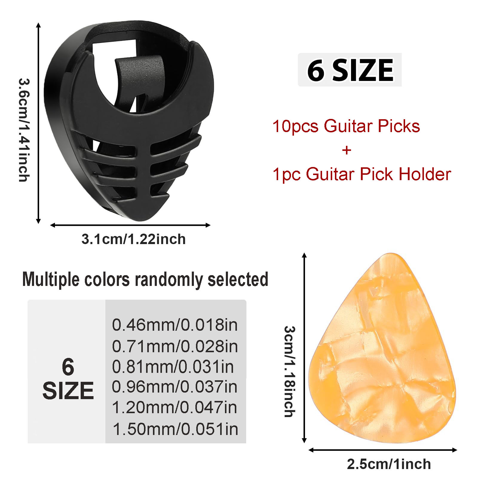 10pcs  Guitar Picks & 1pc Pick - مراجعة Musical Instrument In English وسعره