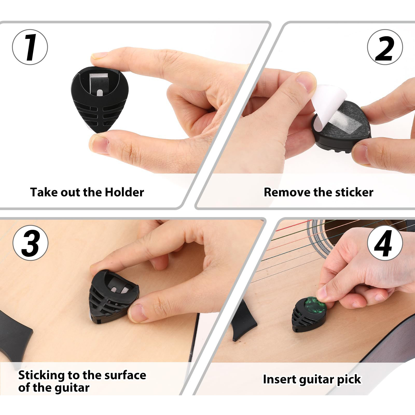 10pcs  Guitar Picks & 1pc Pick - مراجعة Musical Instrument In English وسعره
