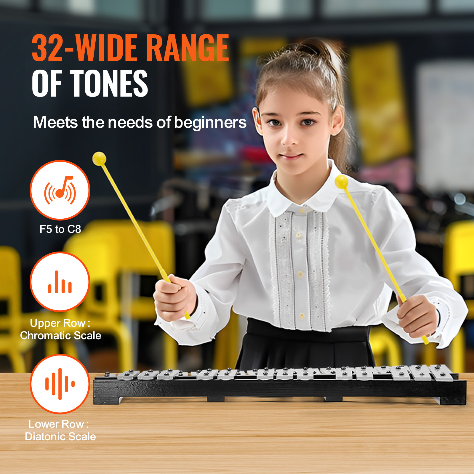 SucceBuy 32 Note Glockenspiel  - مراجعة Musical Instrument Mallet وسعره