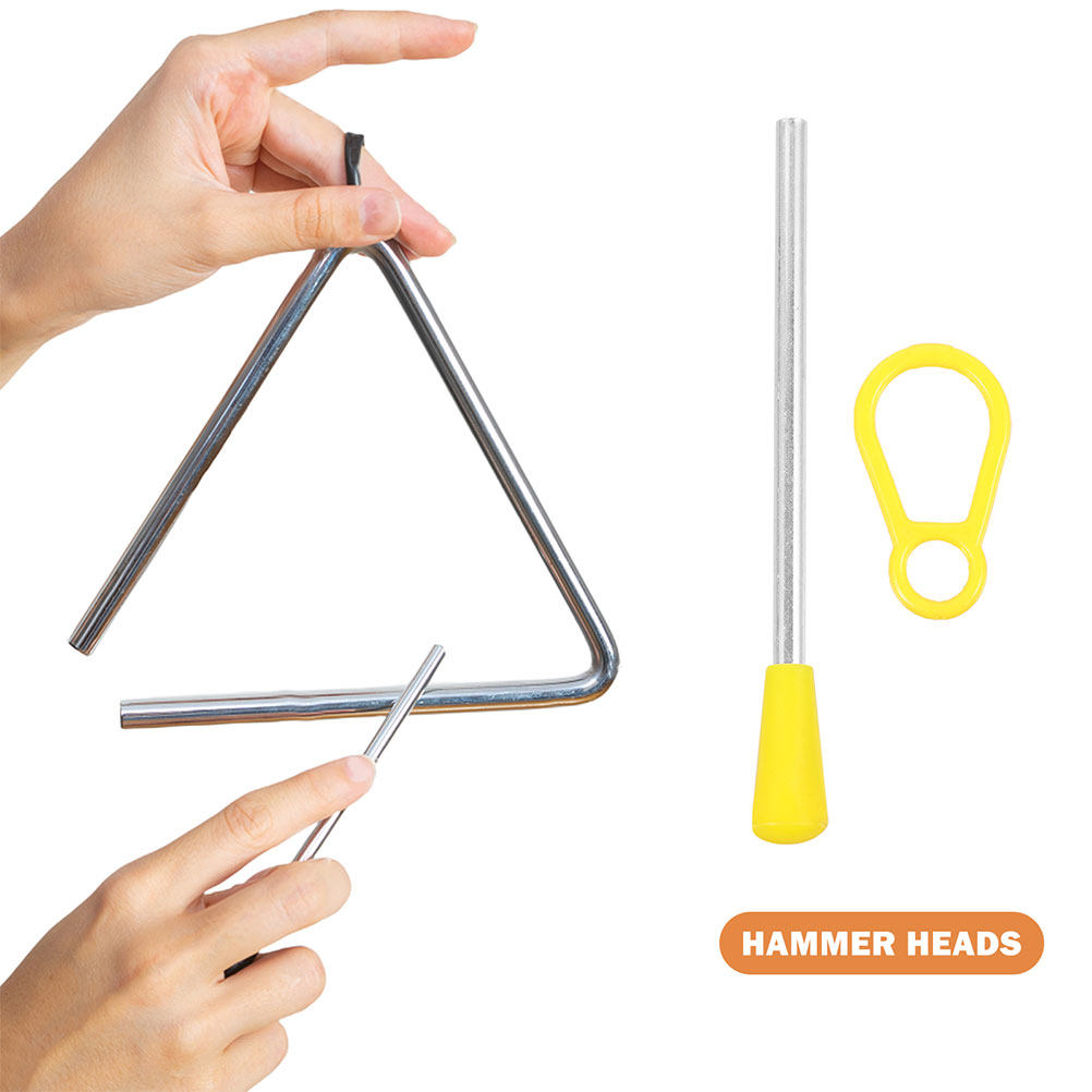 2Pcs Triangle Iron Percussion  - مراجعة Musical Instrument Mallet وسعره
