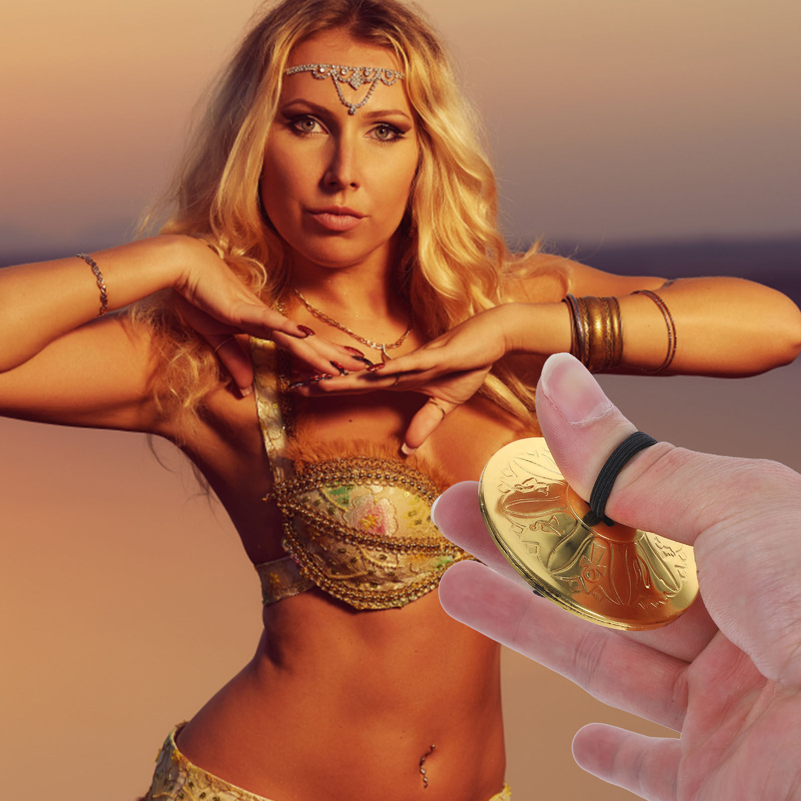 2Pairs Copper Finger Cymbals S - مراجعة Musical Instrument Percussion وسعره