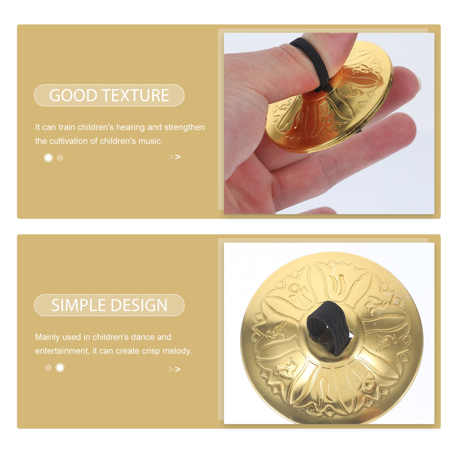 2Pairs Copper Finger Cymbals S - مراجعة Musical Instrument Percussion وسعره