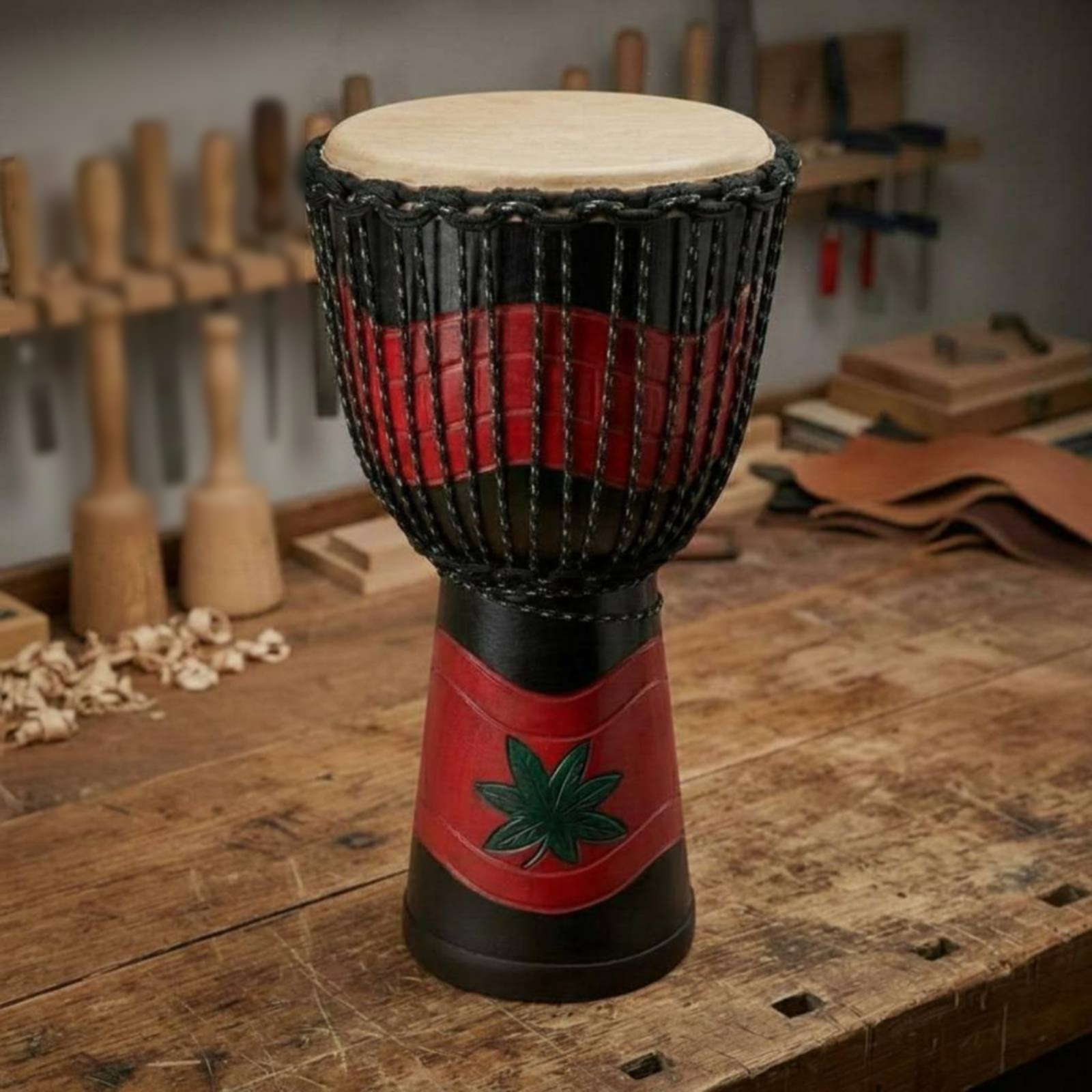 Djembe Drum Natural Drumhead R - مراجعة Musical Instrument Percussion وسعره