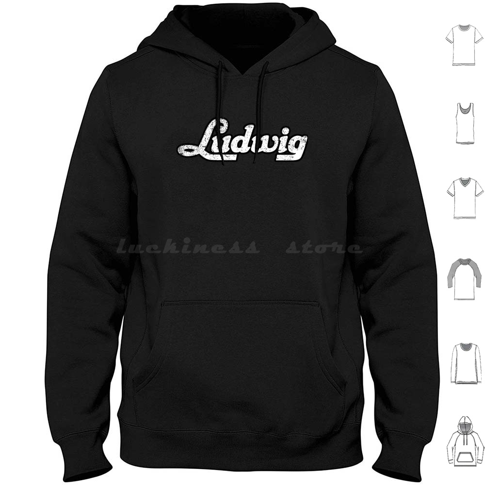 Grunge Ludwig Drums Logo Hoodi - مراجعة Musical Instrument Logo وسعره