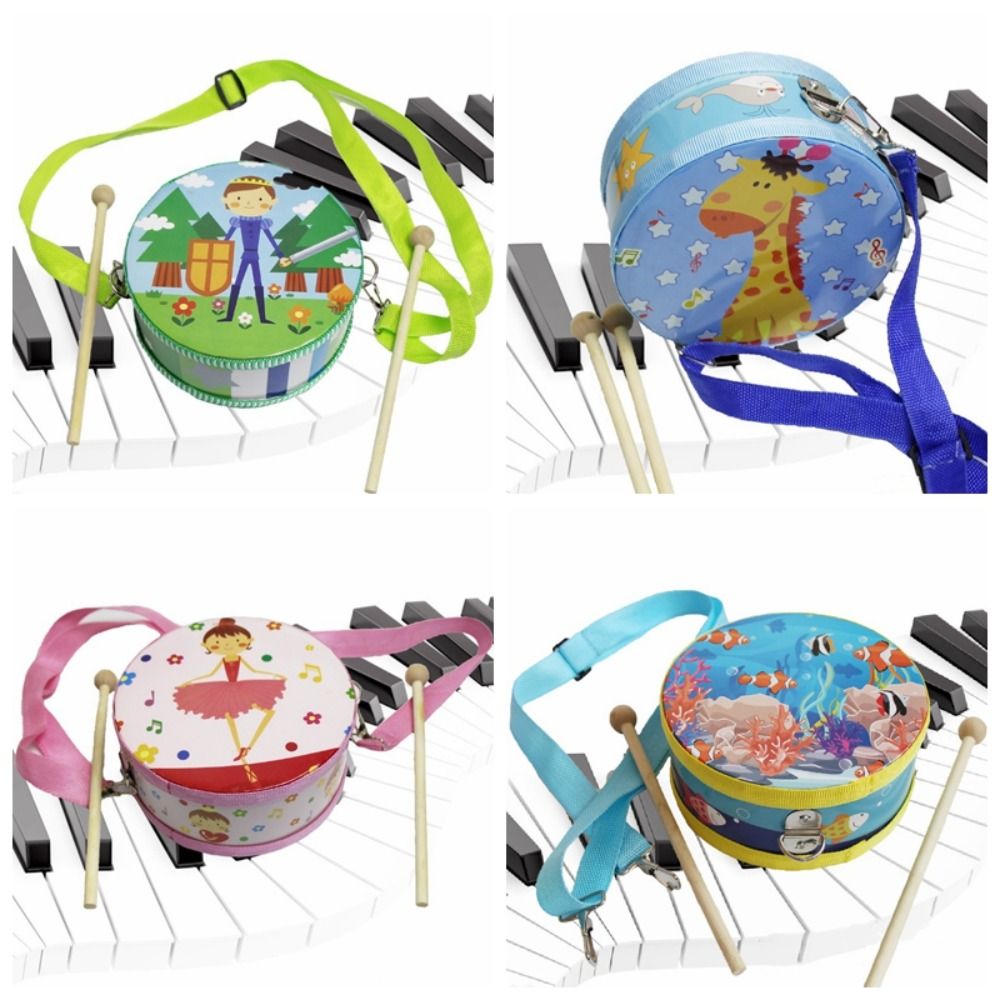 Wooden Children's Drum Double  - مراجعة Musical Instrument Percussion وسعره