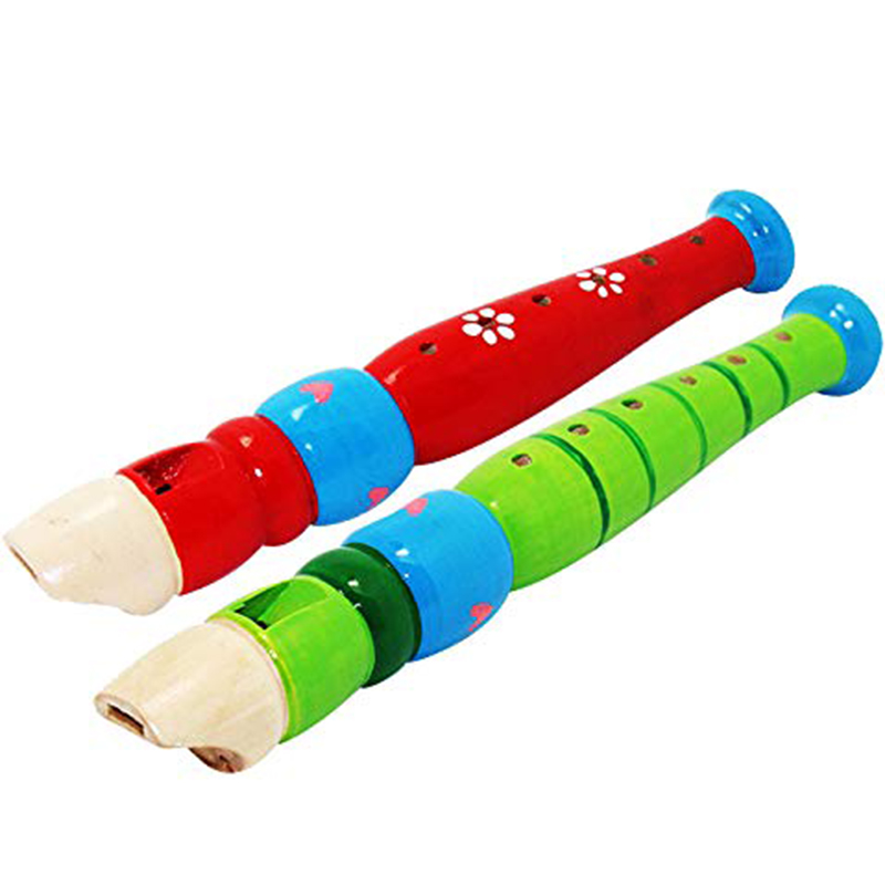 2pcs Wooden Flute 20cm Colorfu - مراجعة Musical Instrument Project وسعره