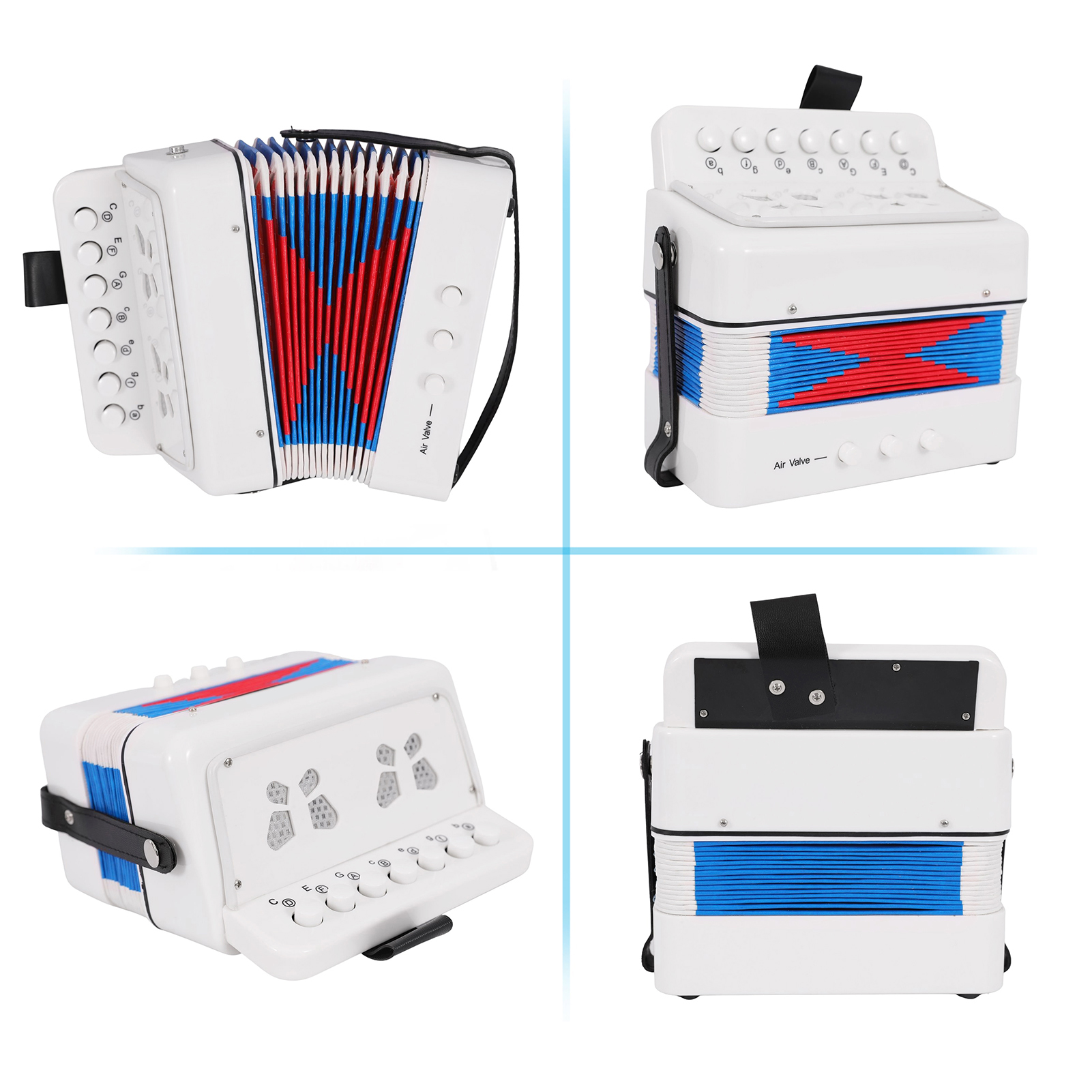 Mini 10 Keys Accordion Toy for - مراجعة Musical Instrument Project وسعره