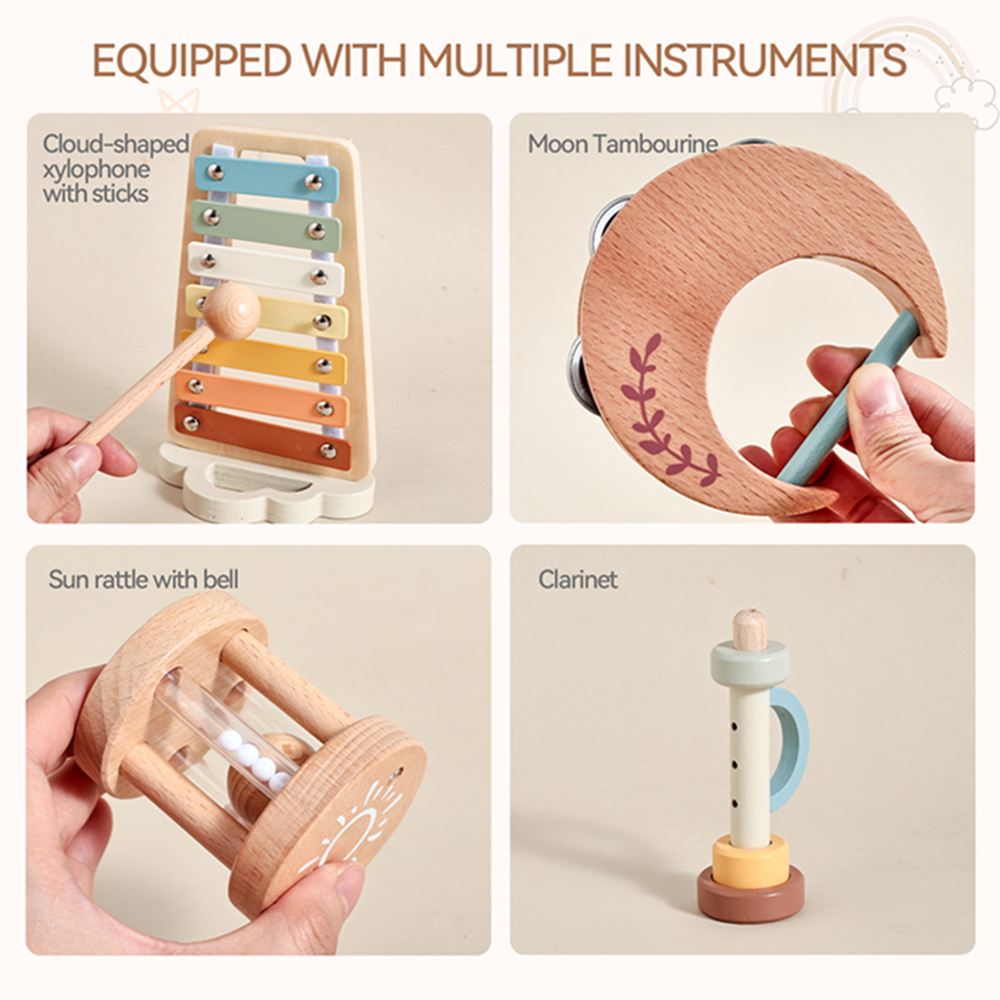 Wooden Baby Montessori Toys Mu - مراجعة Musical Instruments Names وسعره
