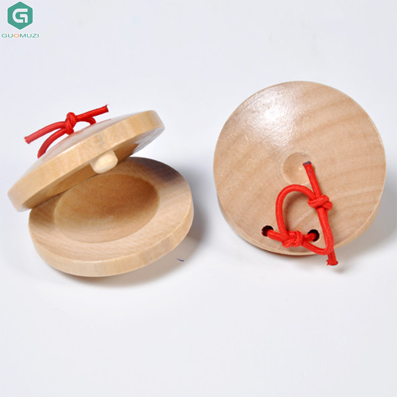 1PCS Castanets Wooden Castanet - مراجعة Musical Instrument For Toddlers وسعره